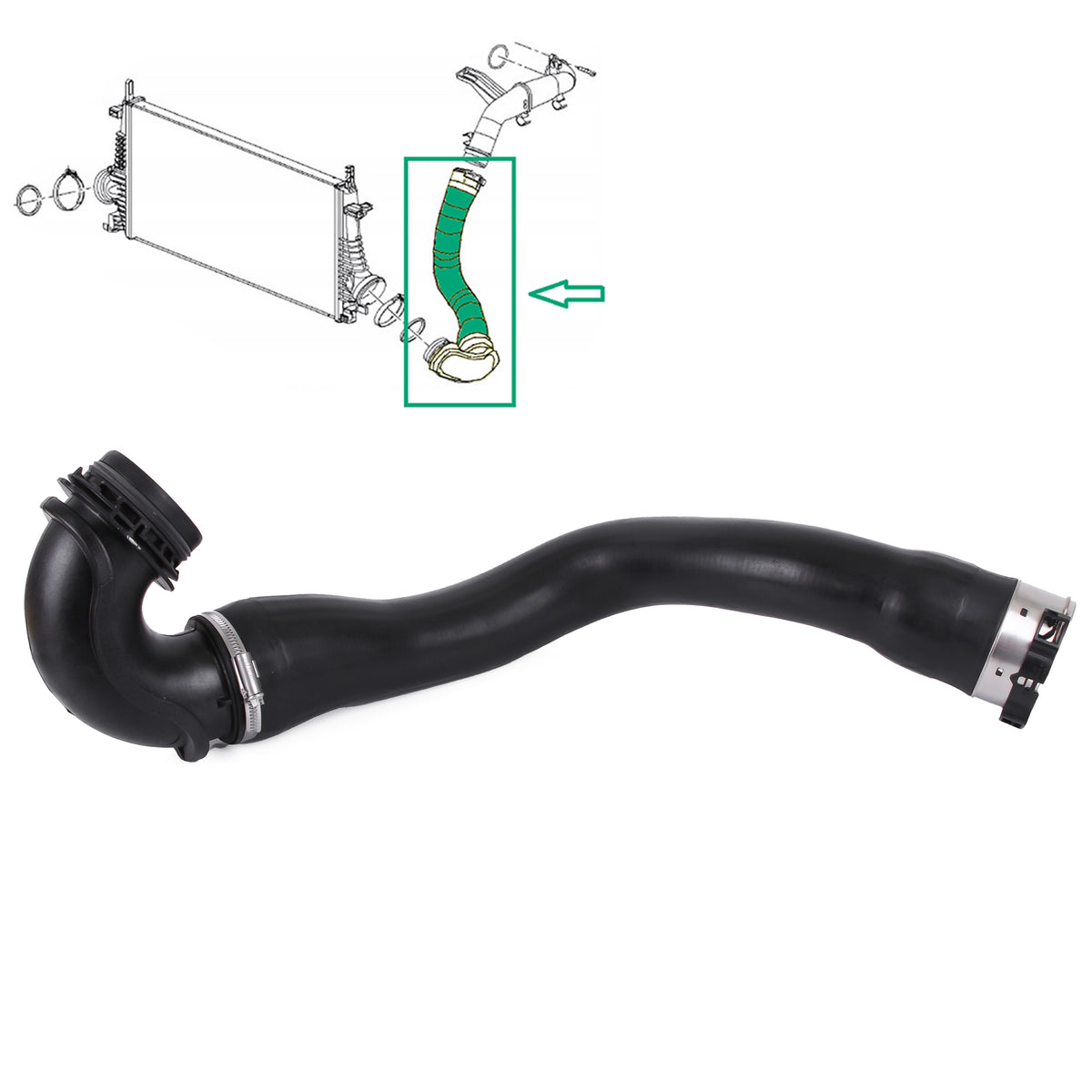 Turbo Intercooler Hose Pipe For Vauxhall Insignia 2.0 CDTI 13242121 (2008-2017) - Detail View - BUYDAY