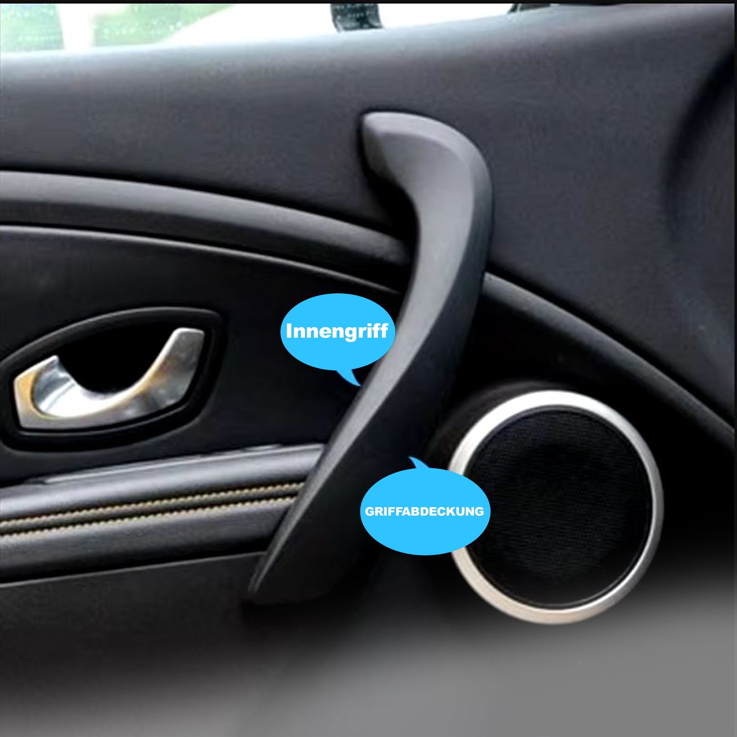 2x of Front Inner Door Handles Driver+Passenger for Renault Megane 3 (08-16) L+R