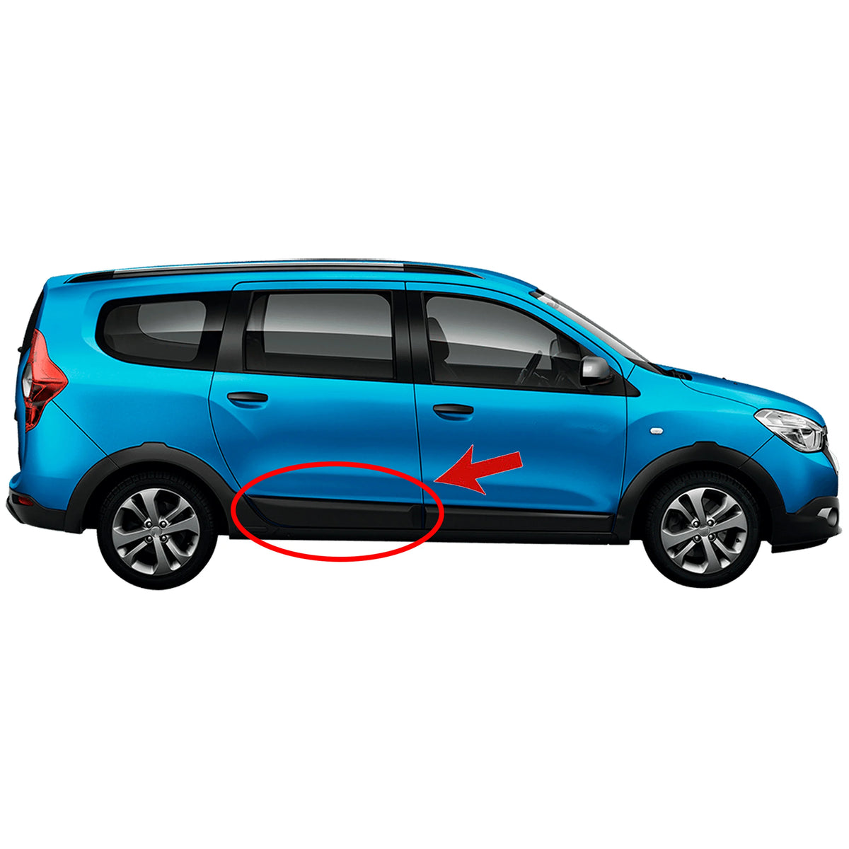Dacia Dokker Lodgy Door Rubbing Strip Right Side 12cm Dent Protector - BUYDAY - Exterior Trim & Mirrors