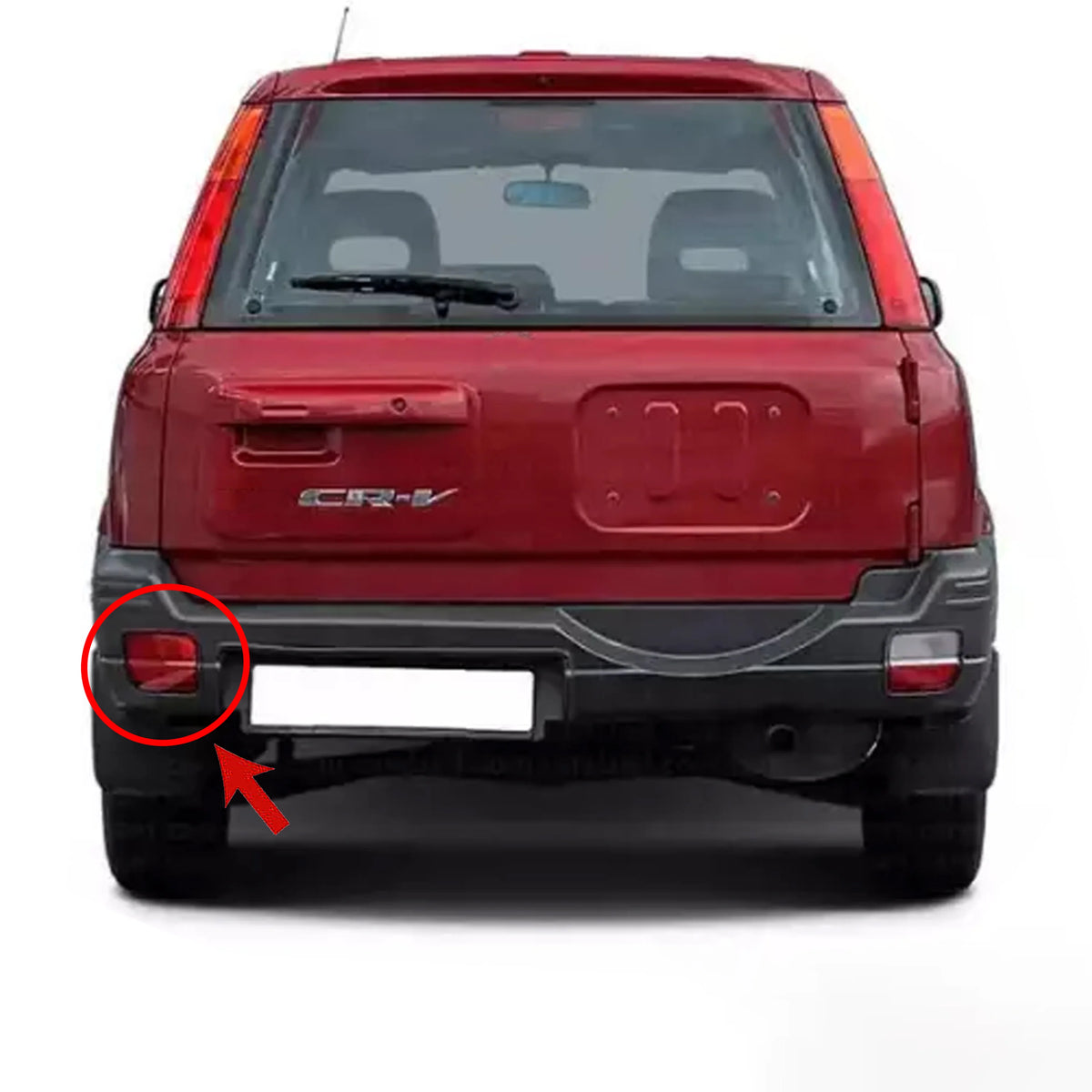Honda CRV 1997-2001 Red Rear Bumper Fog Light Left Hand (1-Piece) - BUYDAY - Rear Light Assemblies