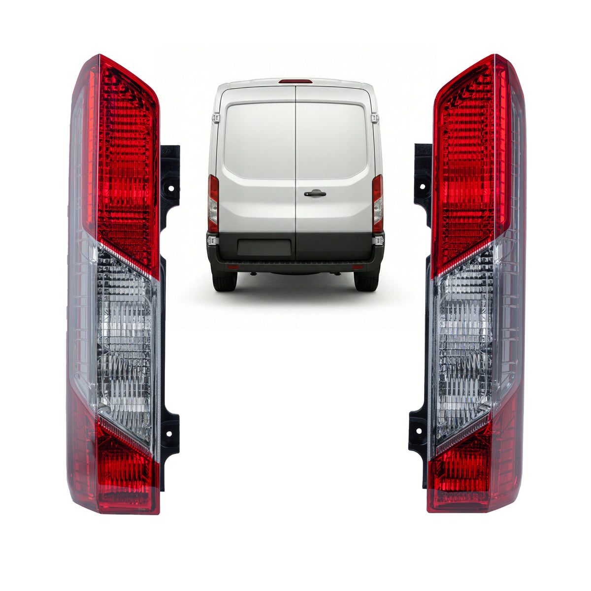 Rear Tail Light Pair Set Left & Right for Ford Transit MK8 (2014+On) Back Lamp - Detail View - BUYDAY