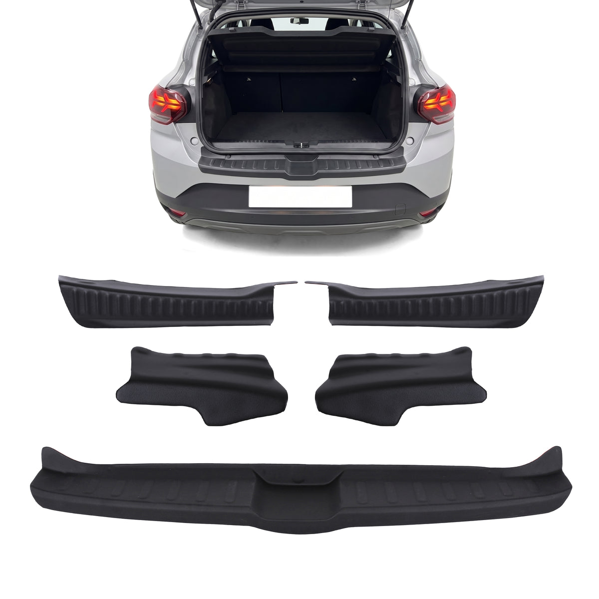Rear Bumper Protector Complete Guard Set for Dacia Sandero Stepway III (2021+On) - Detail View - BUYDAY