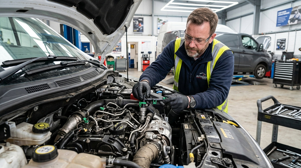 Ford Transit 2.0 EcoBlue Diesel Injector Leak Off Return Pipe Fix