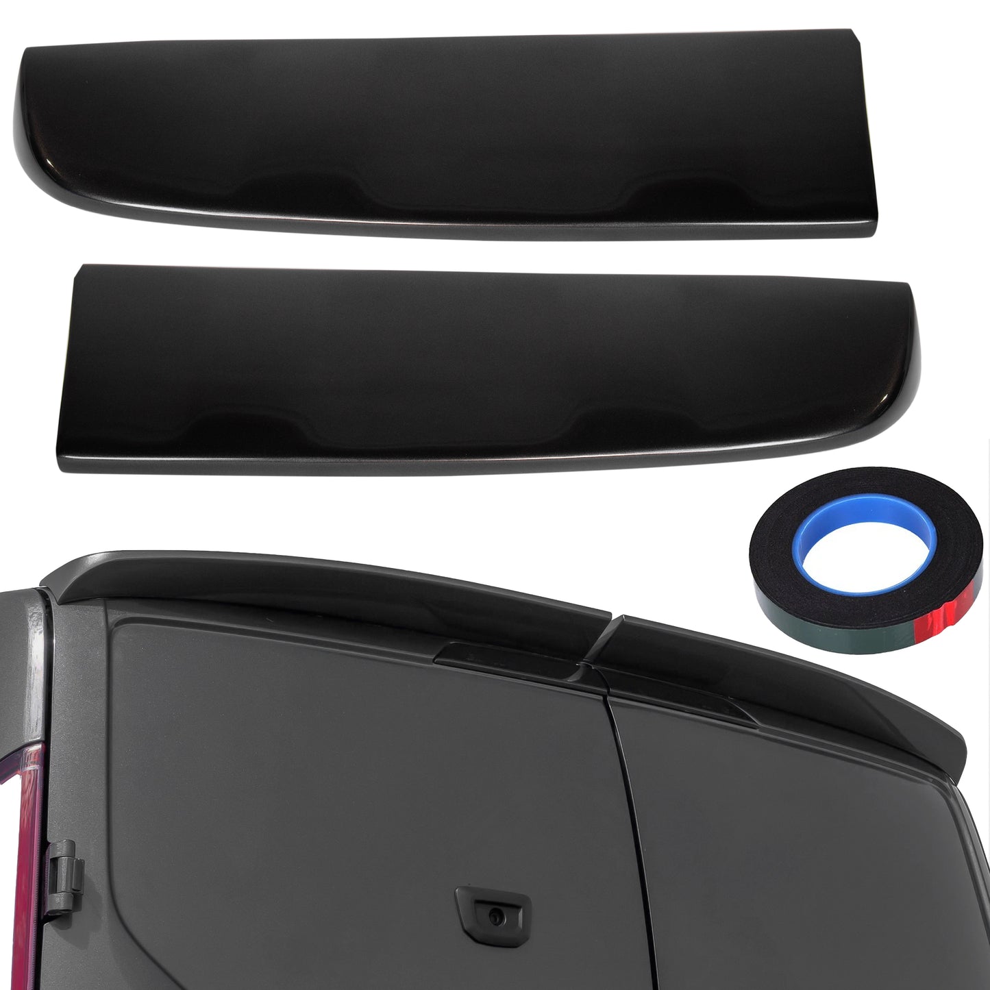 Rear Spoiler Barn Door Painted Magnetic Grey for Ford Transit Custom (13-24)