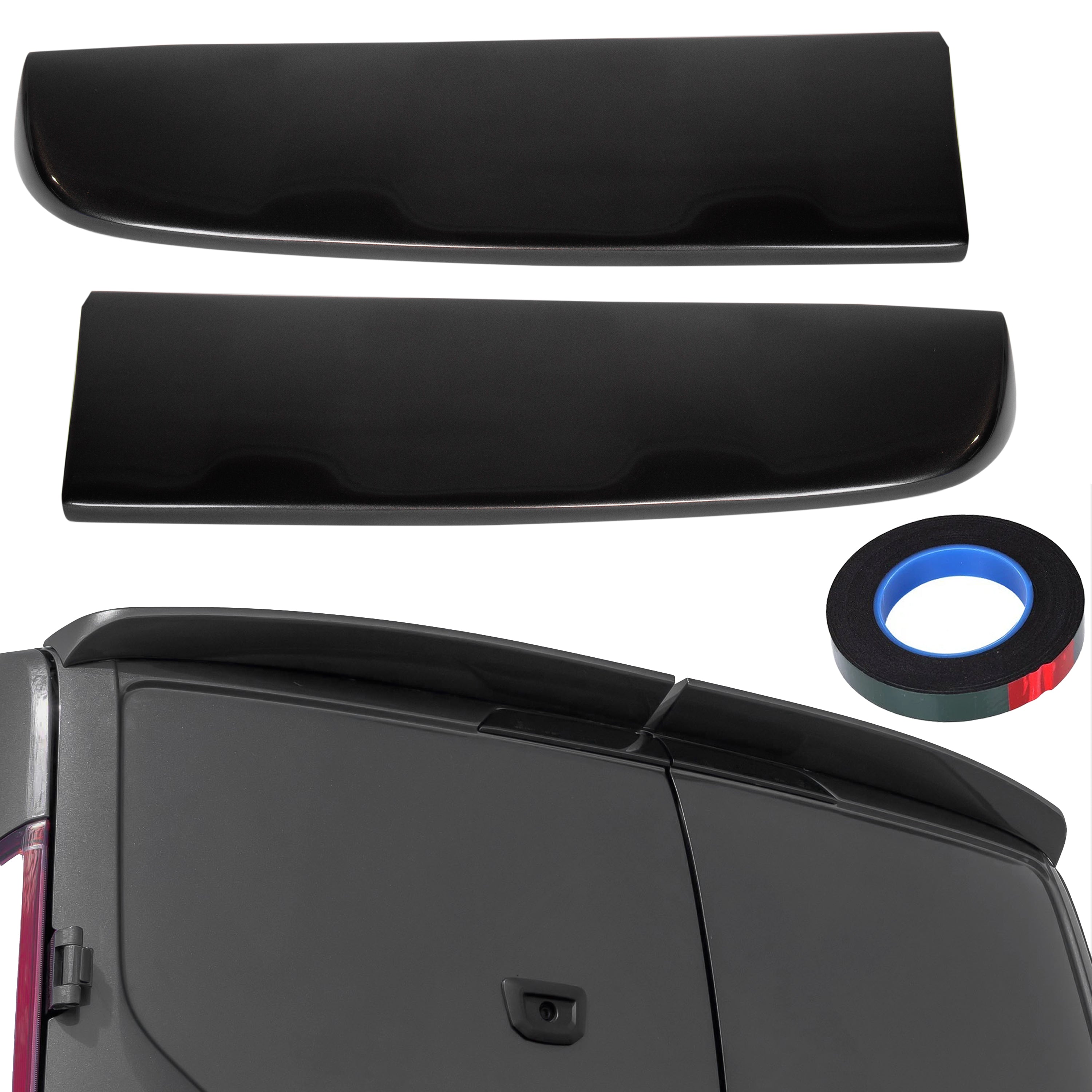 Rear Spoiler Barn Door Painted Magnetic Grey for Ford Transit Custom (13-24)