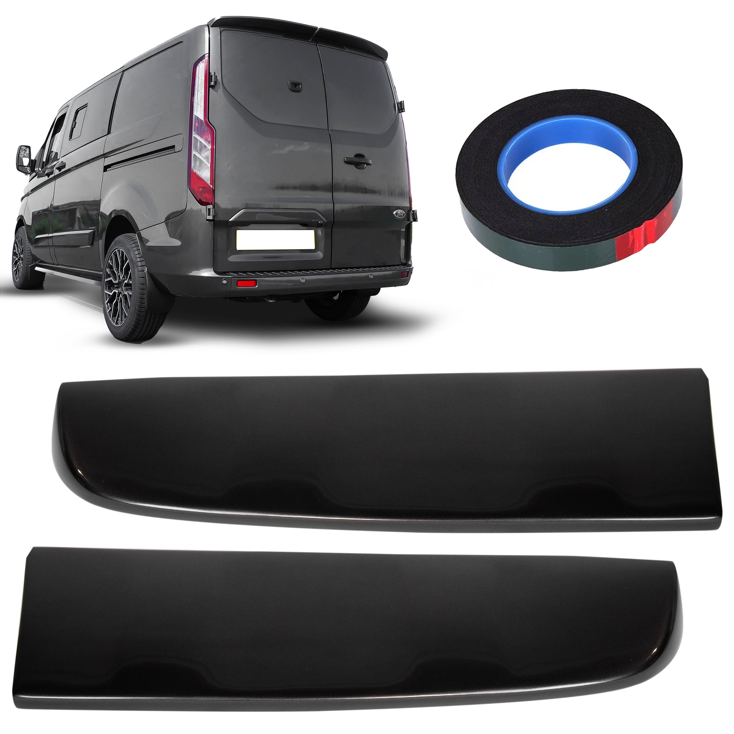 Rear Spoiler Barn Door Painted Magnetic Grey for Ford Transit Custom (13-24)