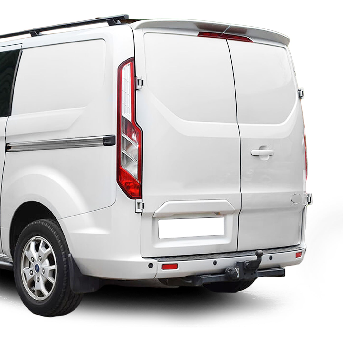 Rear Spoiler Barn Door Painted Frozen White for Ford Transit Custom (13-24)