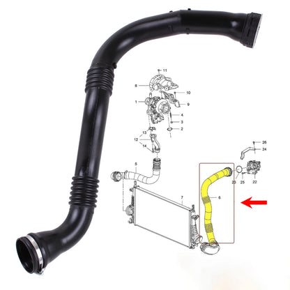 Turbo Intercooler Hose Pipe for Vauxhall Insignia 1.6 Cdti 120PS 136PS 1302288