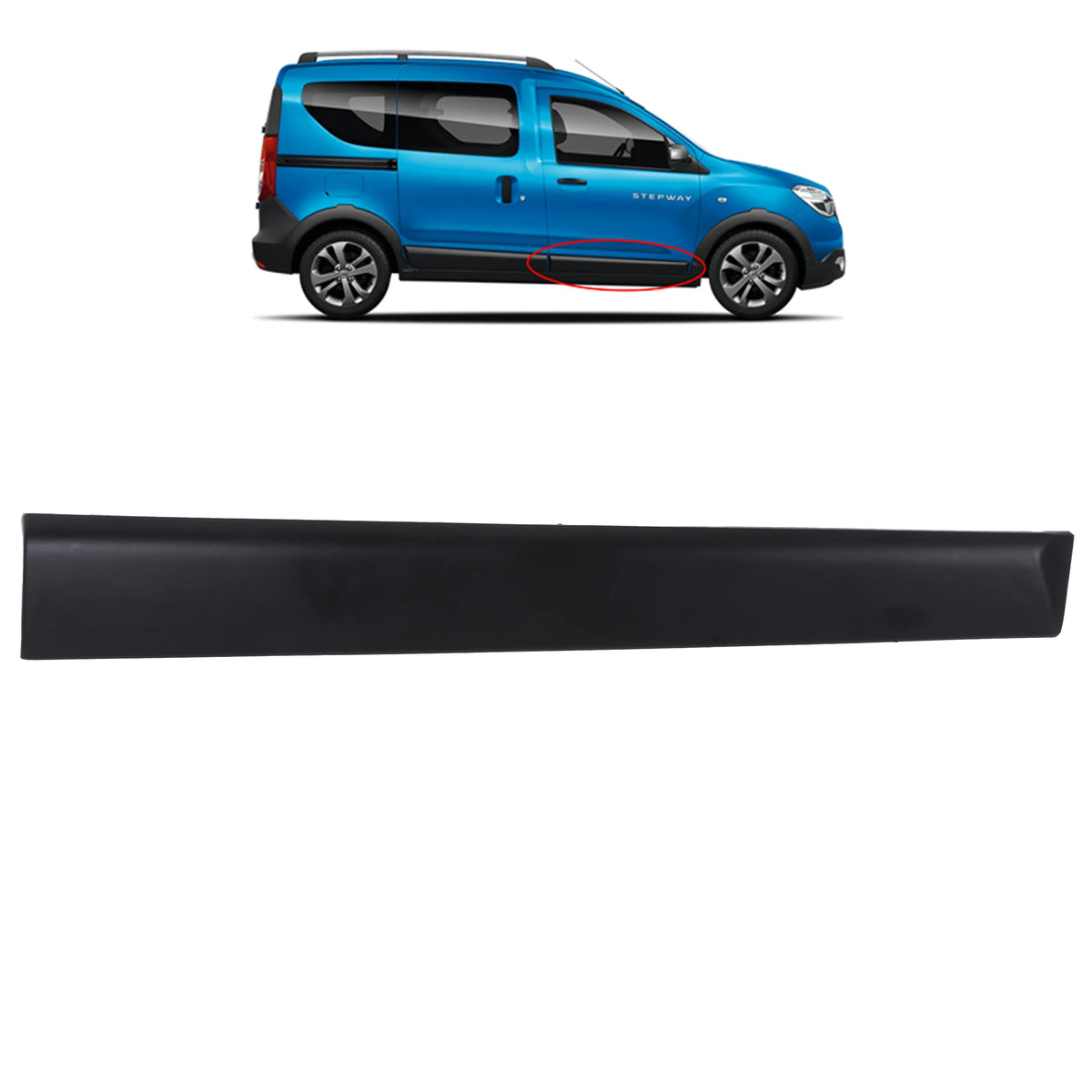 O/S/F Driver Front Right Door Rubbing Bump Strip for Dacia Dokker 801861710R - BUYDAY - Exterior Trim - Detail View