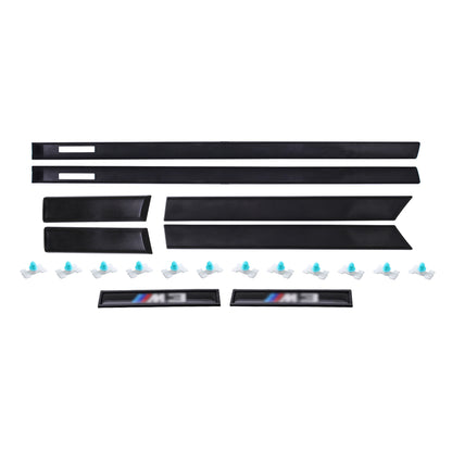 8 Parça M-Style Yan Kalıp Seti, Klipsler ve Amblemler Dahil, Dış Kapı Sürtünme Şeritleri, 1993-2000 Model 3 Serisi E36 Kompakt Modellerle Uyumlu, 51132267003