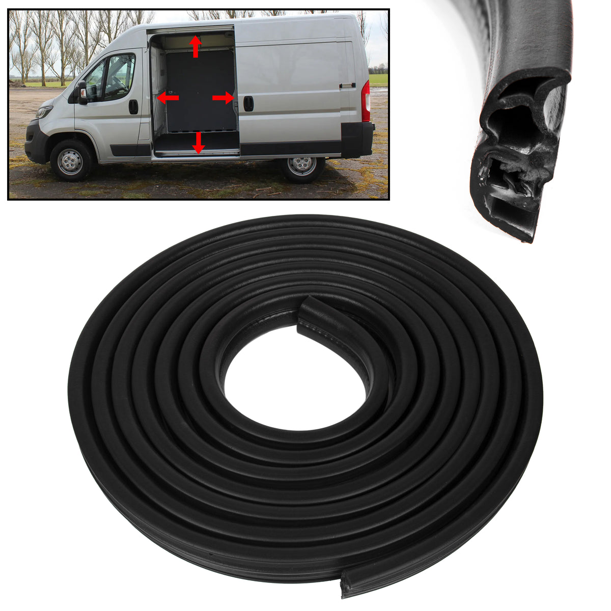 Sliding Side Rubber Strip for Fiat Ducato Peugeot Boxer Citroen Relay (2006+On) - Detail View - BUYDAY