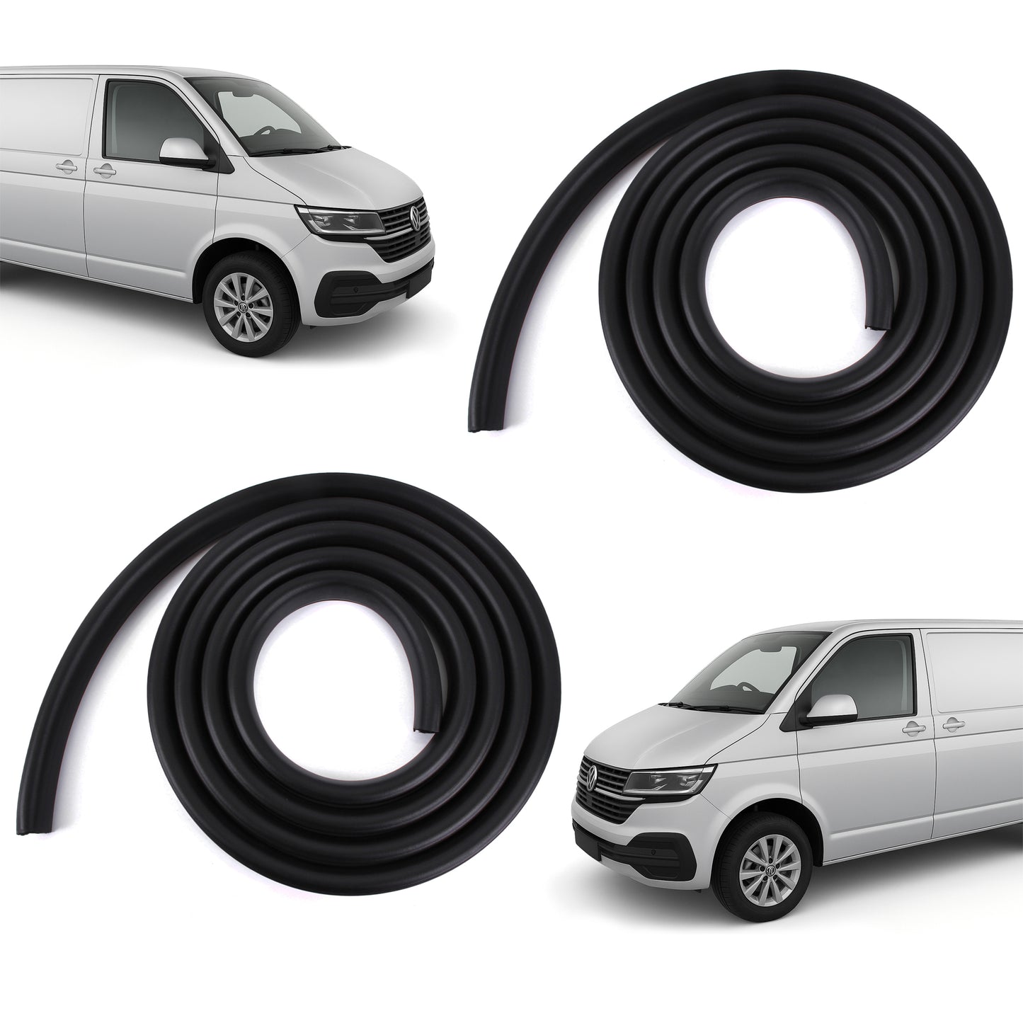 O/S & N/S Front Door Seal Kit Compatible with T5 T6 Campervan Caravelle (2 pcs)