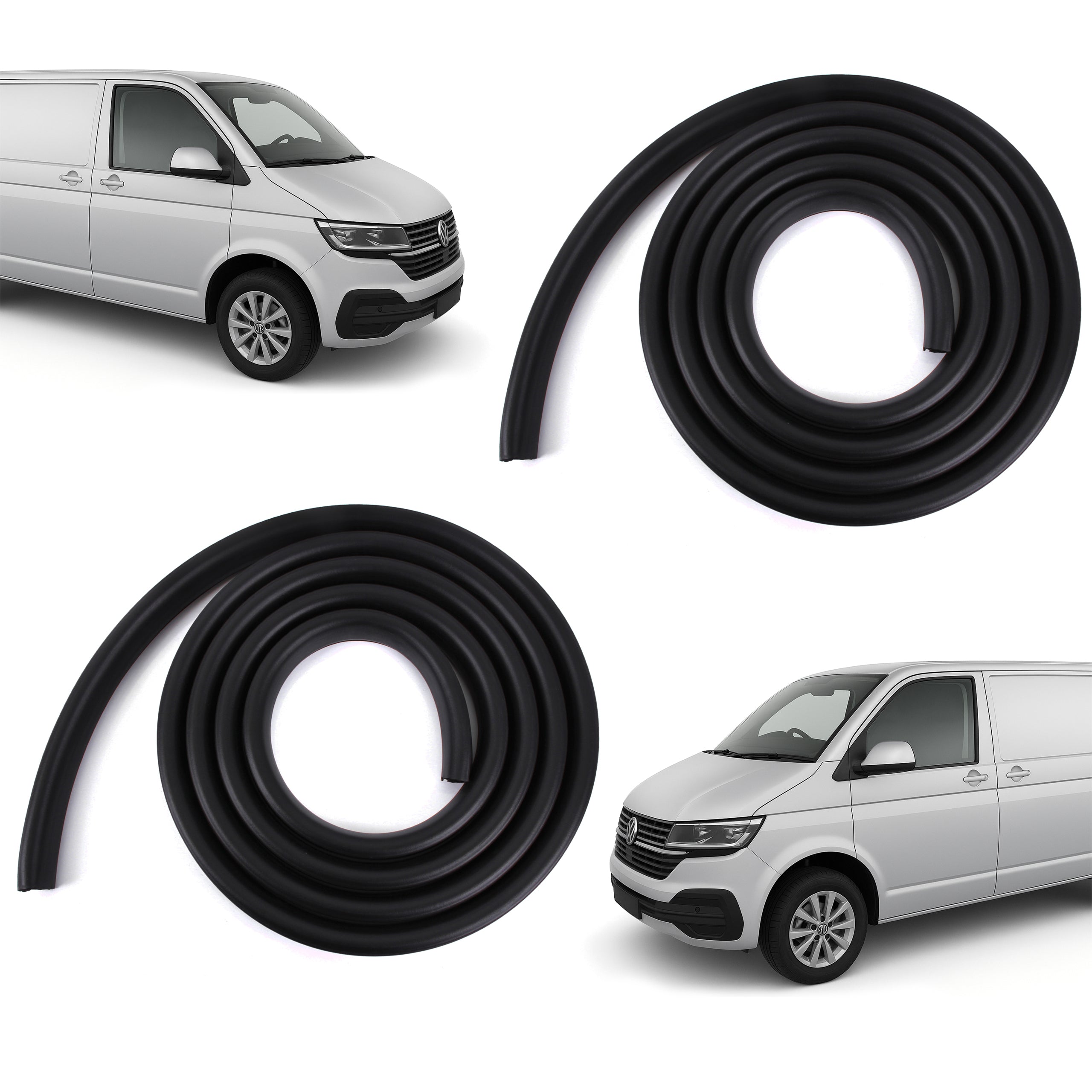 O/S & N/S Front Door Seal Kit Compatible with T5 T6 Campervan Caravelle (2 pcs)