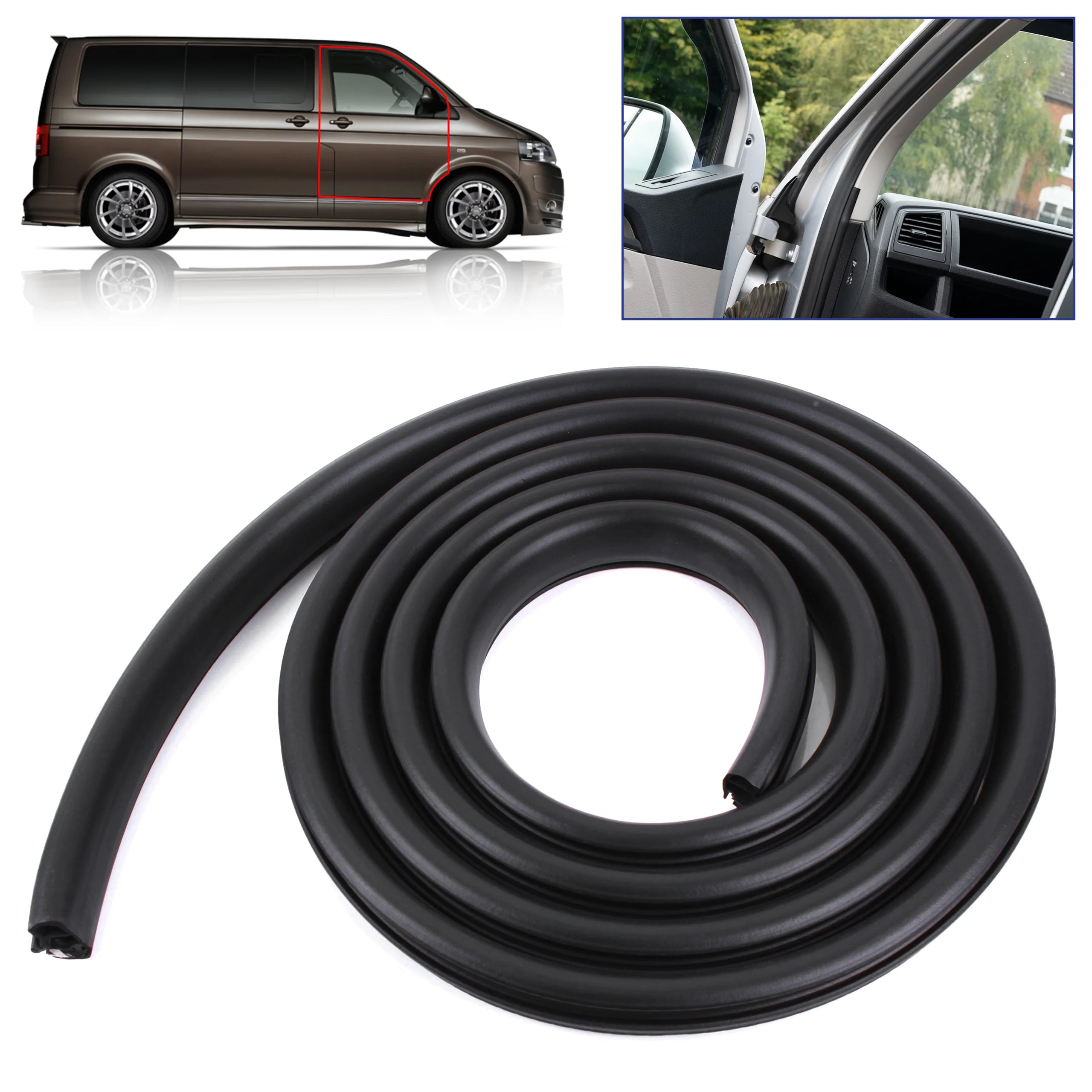 Door Rubber Seal for VW Transporter T5 T6 Caravelle California 03-24 7E0837911B - BUYDAY - Door Seals and Weatherstrips