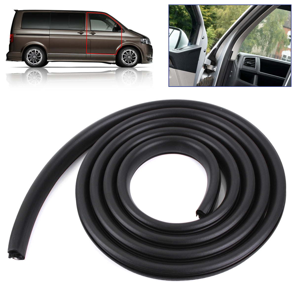 Door Rubber Seal for VW Transporter T5 T6 Caravelle California 03-24 7E0837911B - BUYDAY - Door Seals and Weatherstrips