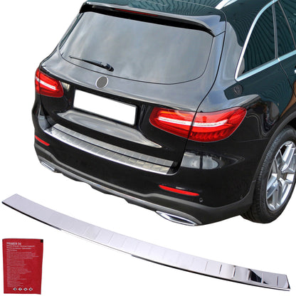 Rear Bumper Protector Guard Trim Stainless Steel Chrome for GLC X253 (2015-2019) - BUYDAY - Mercedes GLC Rear Bumper Prote...