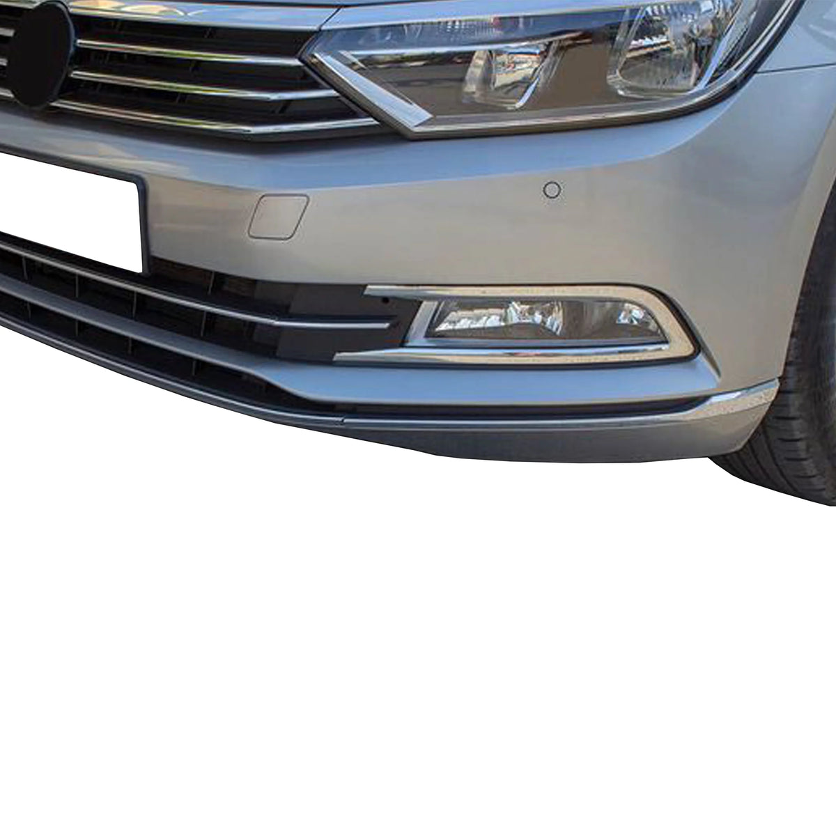 Chrome Front Bumper Lower Trim Stainless Steel For VW Passat B8 3-Piece - BUYDAY - Front Bumper Trims