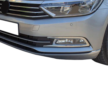 Chrome Front Bumper Lower Trim Stainless Steel For VW Passat B8 3-Piece - BUYDAY - Front Bumper Trims