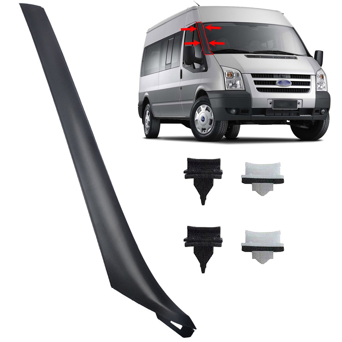 Windshield Right Moulding Trim Pillar Windscreen for Ford Transit MK7 (06+On)