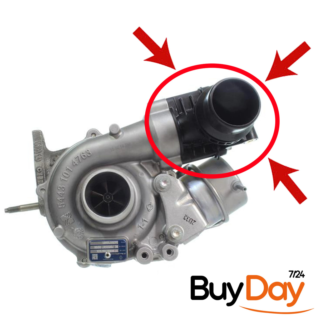 Turbo Boost Hose 1.6 dCi CDI For Renault Nissan Mercedes R9M 144601294R - BUYDAY - Hose Pipe - Detail View