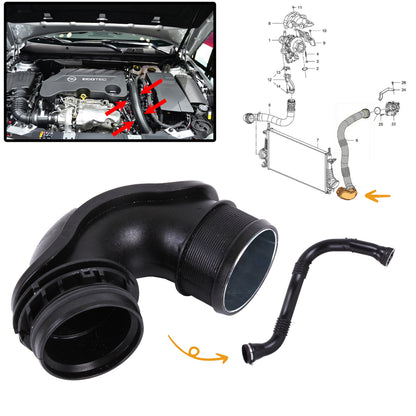 Intercooler Turbo Hose for Vauxhall Insignia A 2.0 CDTi | Throttle Body Pipe