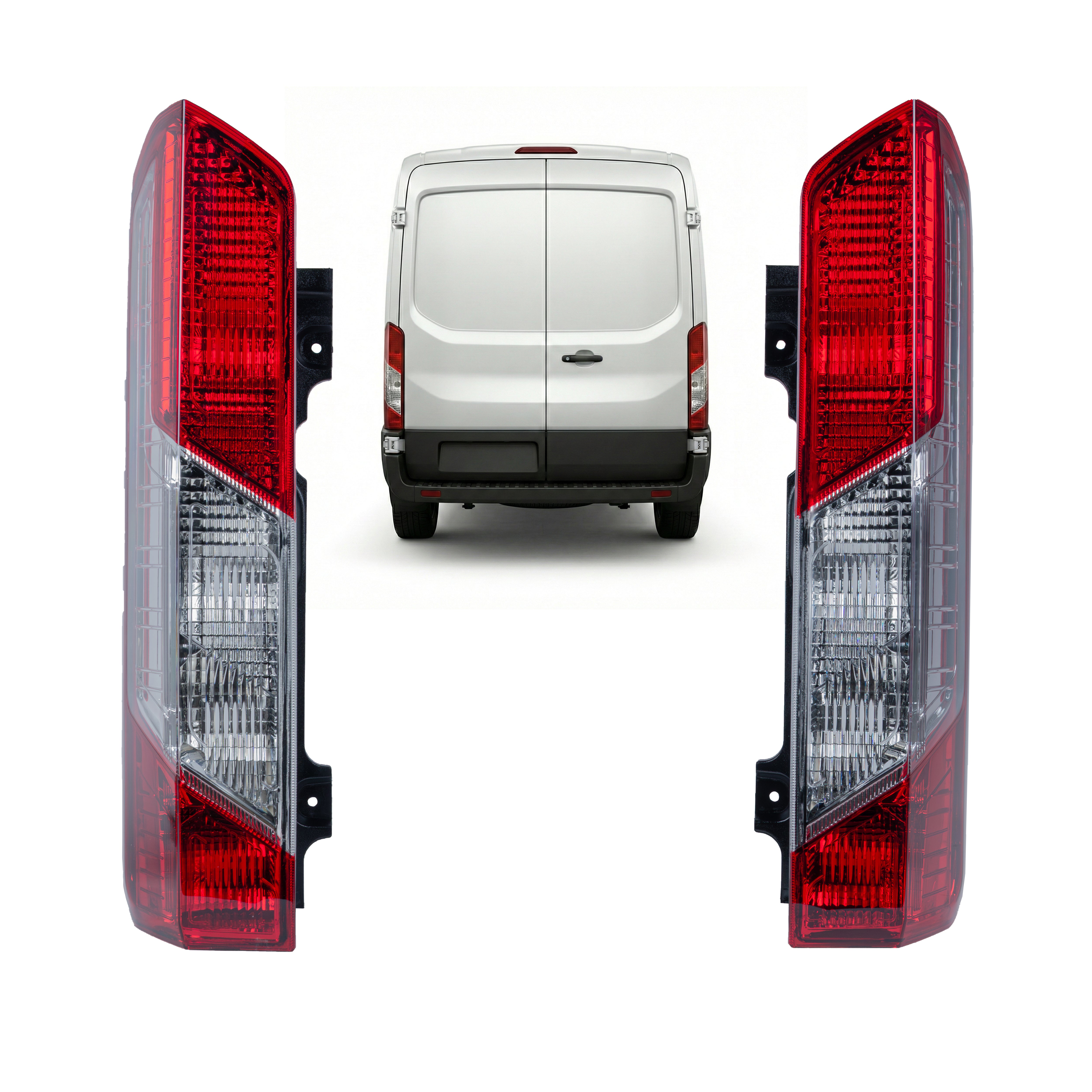 Rear Tail Light Pair Set Left & Right for Ford Transit MK8 (2014+On) Back Lamp - Detail View - BUYDAY