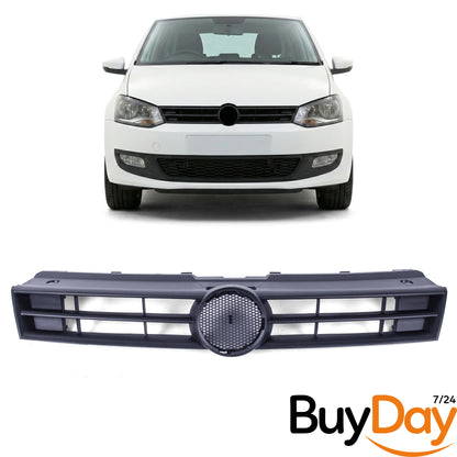 Front Upper Main Grille Black For VW Polo 2009-2014 6R0853651G