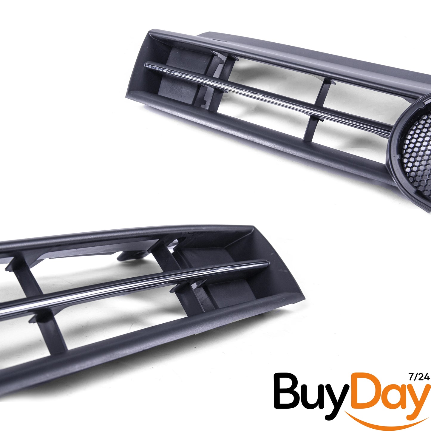 VW Polo 2009-2014 Front Upper Main Grille Black With Chrome Moulding 6R0853651C