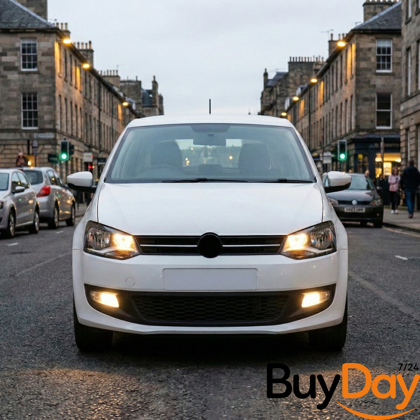 VW Polo 2009-2014 Front Upper Main Grille Black With Chrome Moulding 6R0853651C