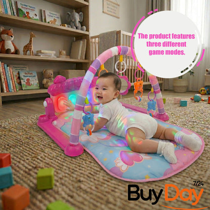 Gym Play Mat Baby Newborn Kid Pink Fitness Music Lay Fun Piano Music Kid Gift