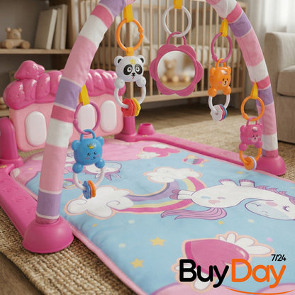Gym Play Mat Baby Newborn Kid Pink Fitness Music Lay Fun Piano Music Kid Gift