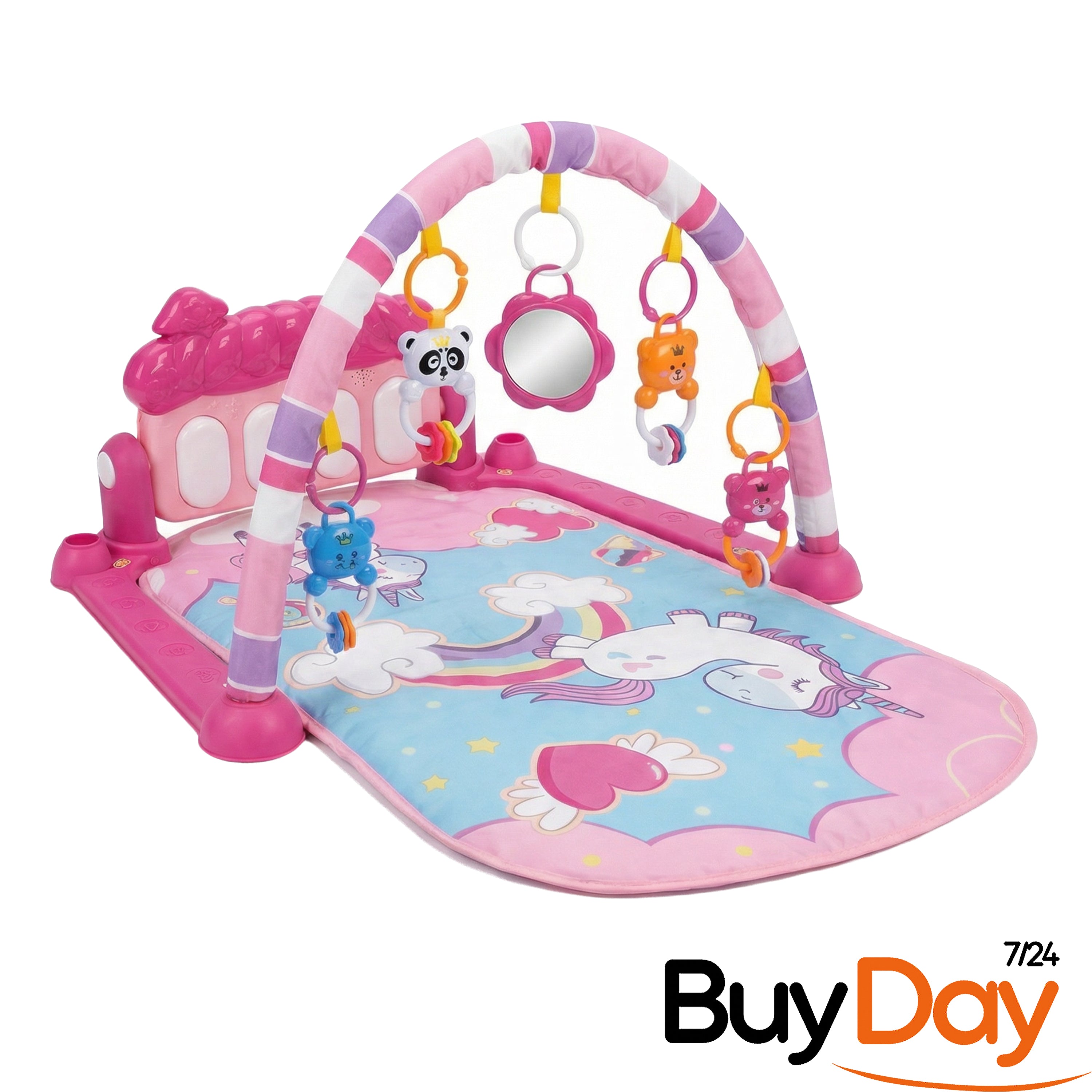 Gym Play Mat Baby Newborn Kid Pink Fitness Music Lay Fun Piano Music Kid Gift