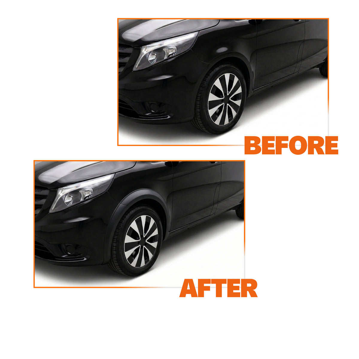 Wheel Arch Trims | Wing Flare ABS Protector Set For Mercedes Vito W447 (15-22) - BUYDAY Auto Parts