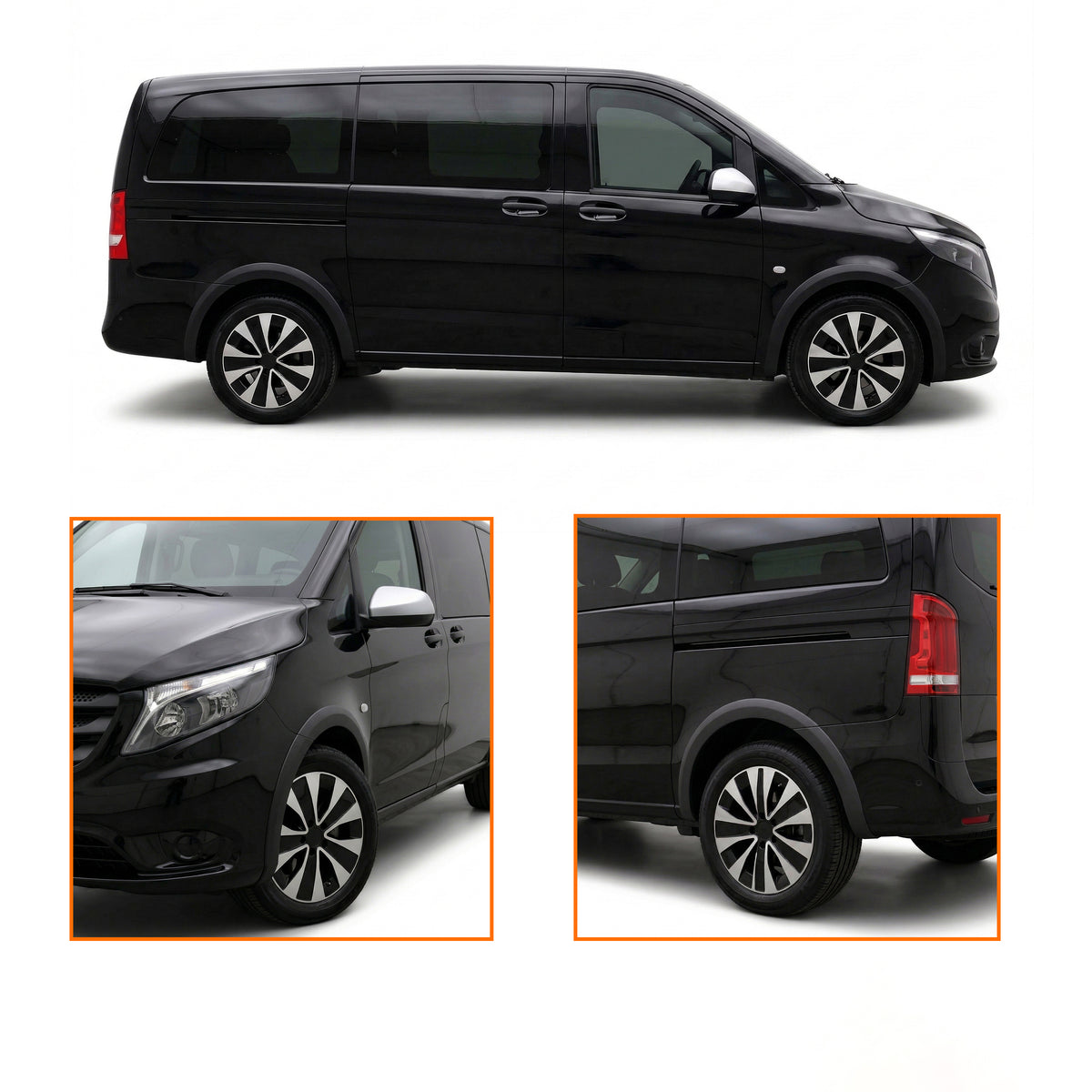 Wheel Arch Trims | Wing Flare ABS Protector Set For Mercedes Vito W447 (15-22) - Detail View - BUYDAY