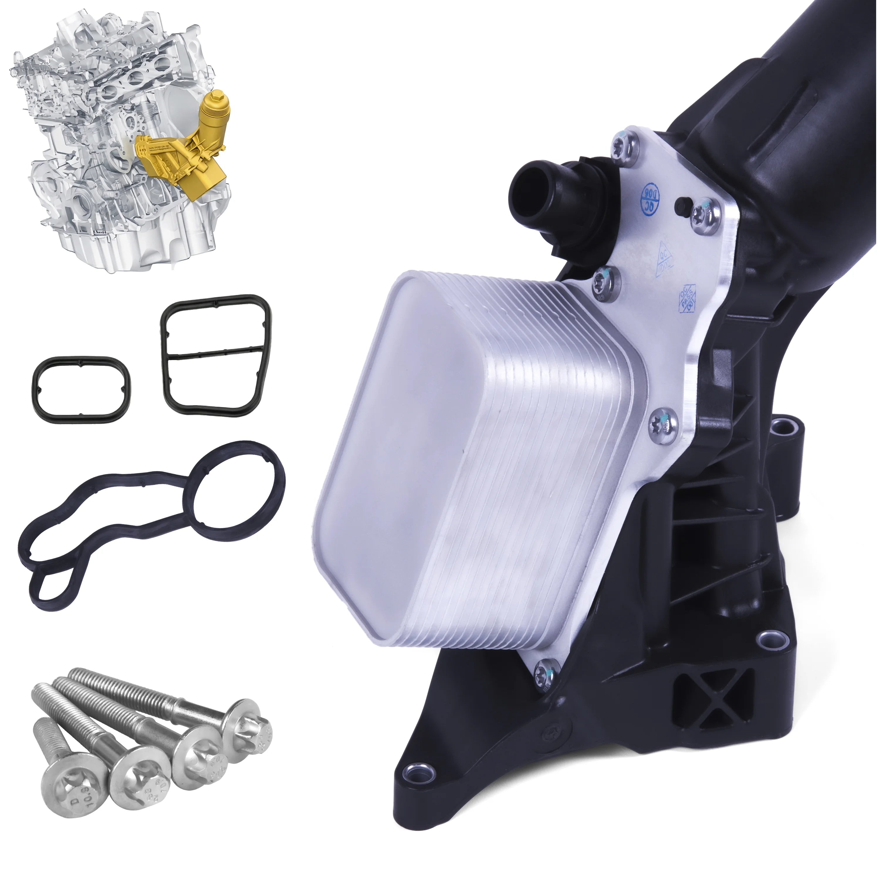 Oil Filter Housing & Cooler & Gaskets for BMW 1 2 3 4 5 Series X3 X4 11428596283 - BUYDAY - Car Engine Performance Upgrade...