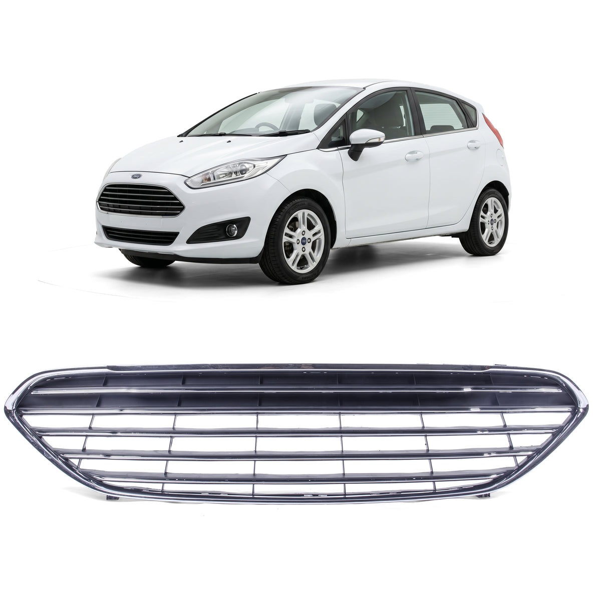 FOR FORD FIESTA (2013-2017) FRONT BUMPER GRILL CHROME 1778257 C1BB-17B968-AA5YZ9 - BUYDAY Auto Parts