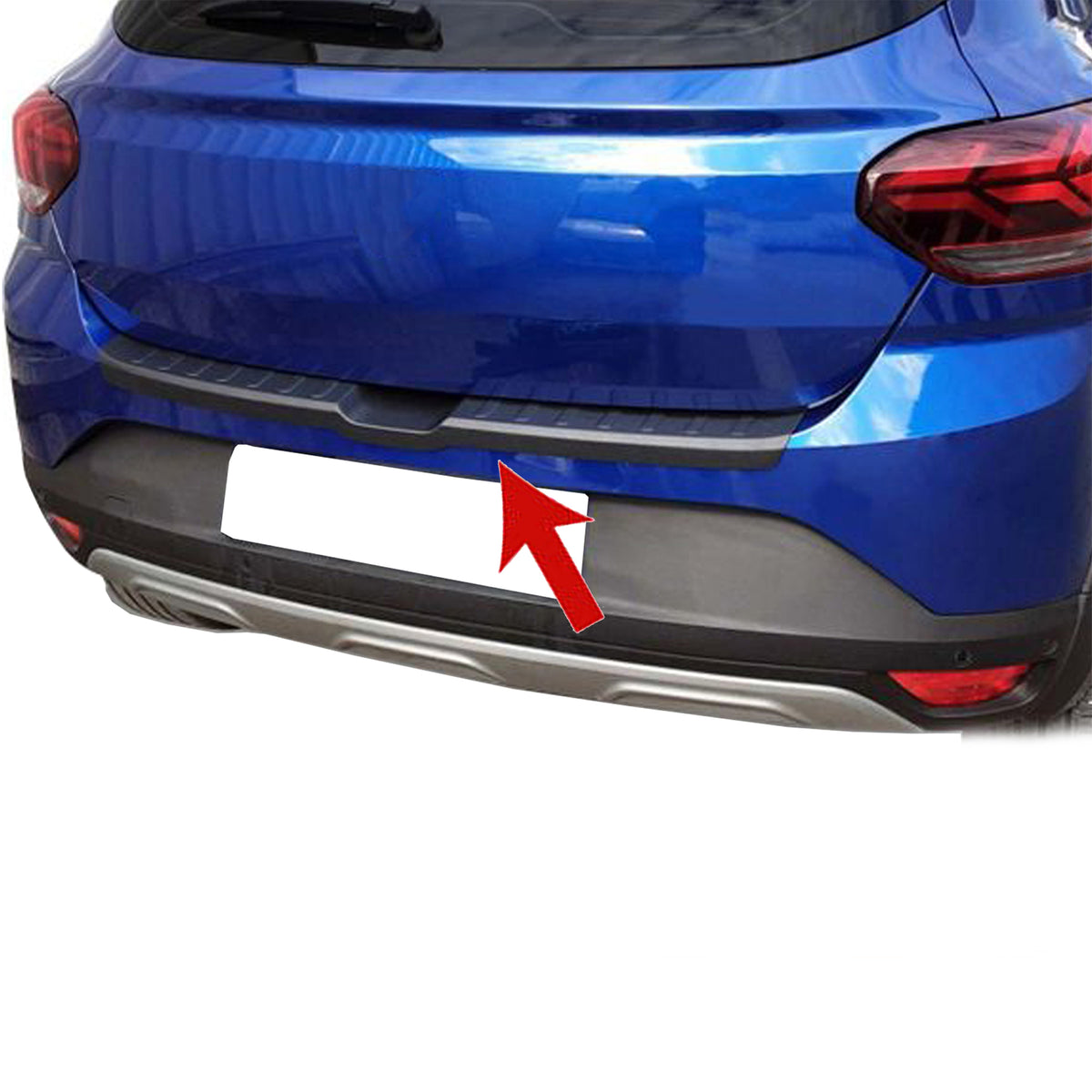 Rear Bumper Protector Guard ABS Black (2021+) For Dacia Sandero Stepway III - Detail View - BUYDAY
