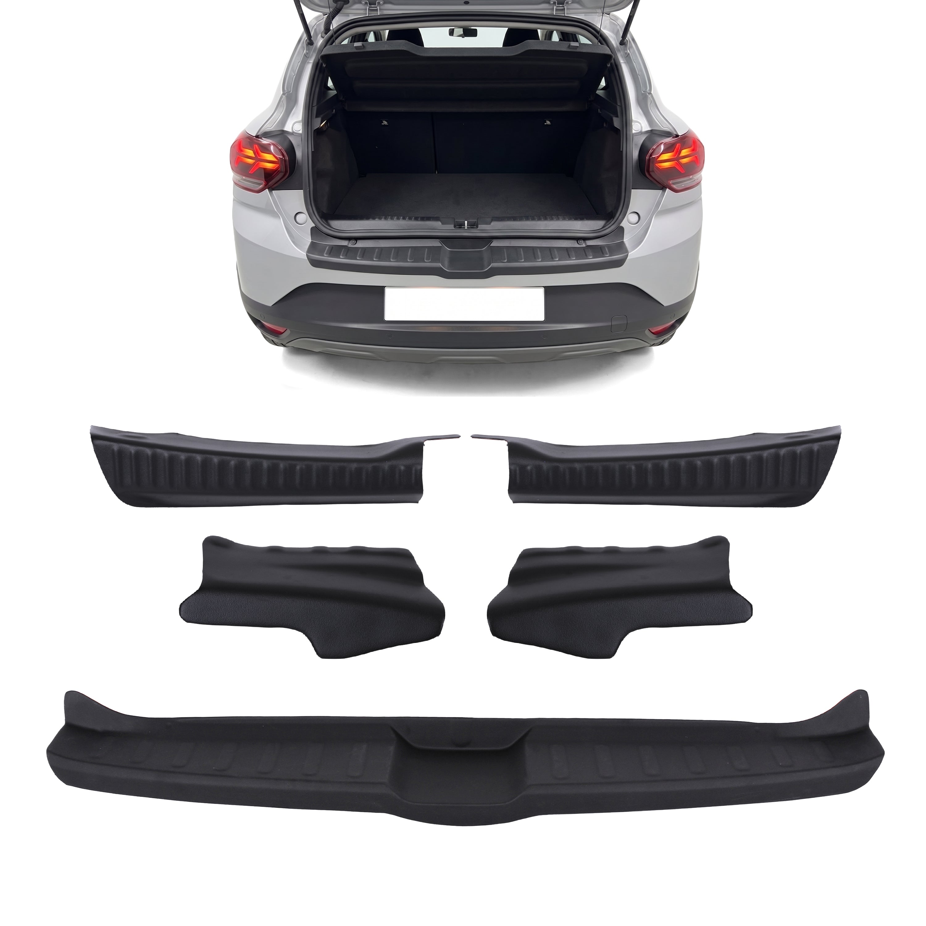 Rear Bumper Protector Complete Guard Set for Dacia Sandero Stepway III (2021+On) - Detail View - BUYDAY