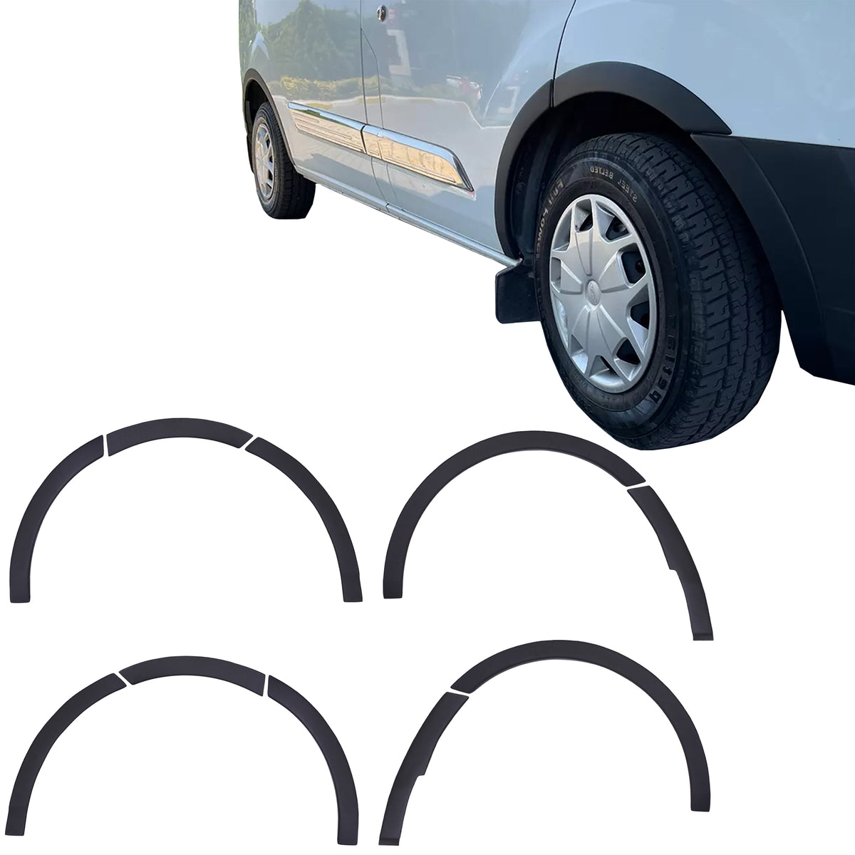 Wheel Arch Cover Trims Fender Flares for Ford Transit Tourneo Custom 18+Onwards - BUYDAY Auto Parts