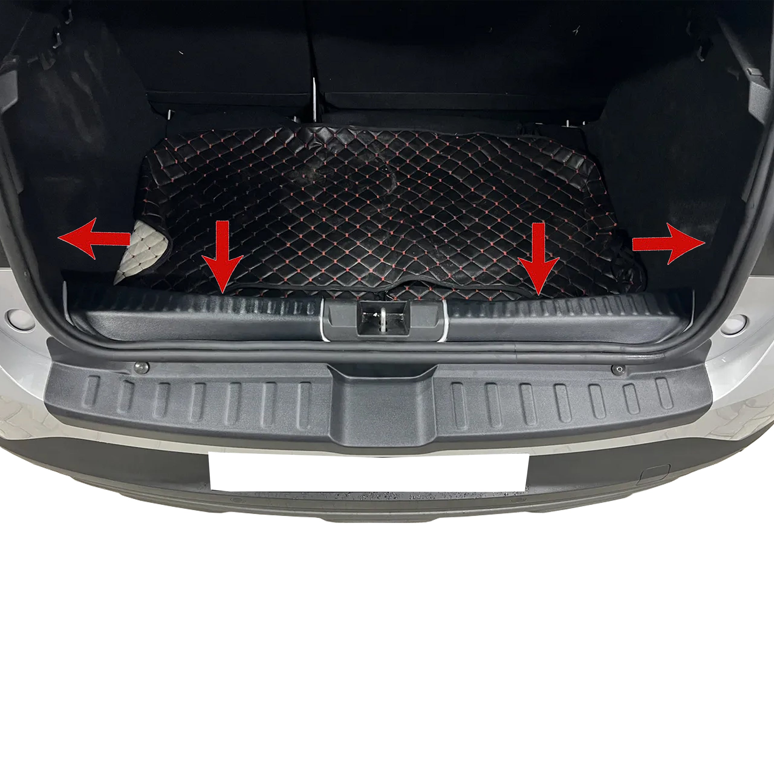 4 Pcs Luggage Protection Threshold Black ABS For Dacia Sandero (2021-Onwards) - Detail View - BUYDAY
