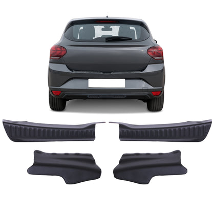 4 Pcs Luggage Protection Threshold Black ABS For Dacia Sandero (2021-Onwards) - Detail View - BUYDAY