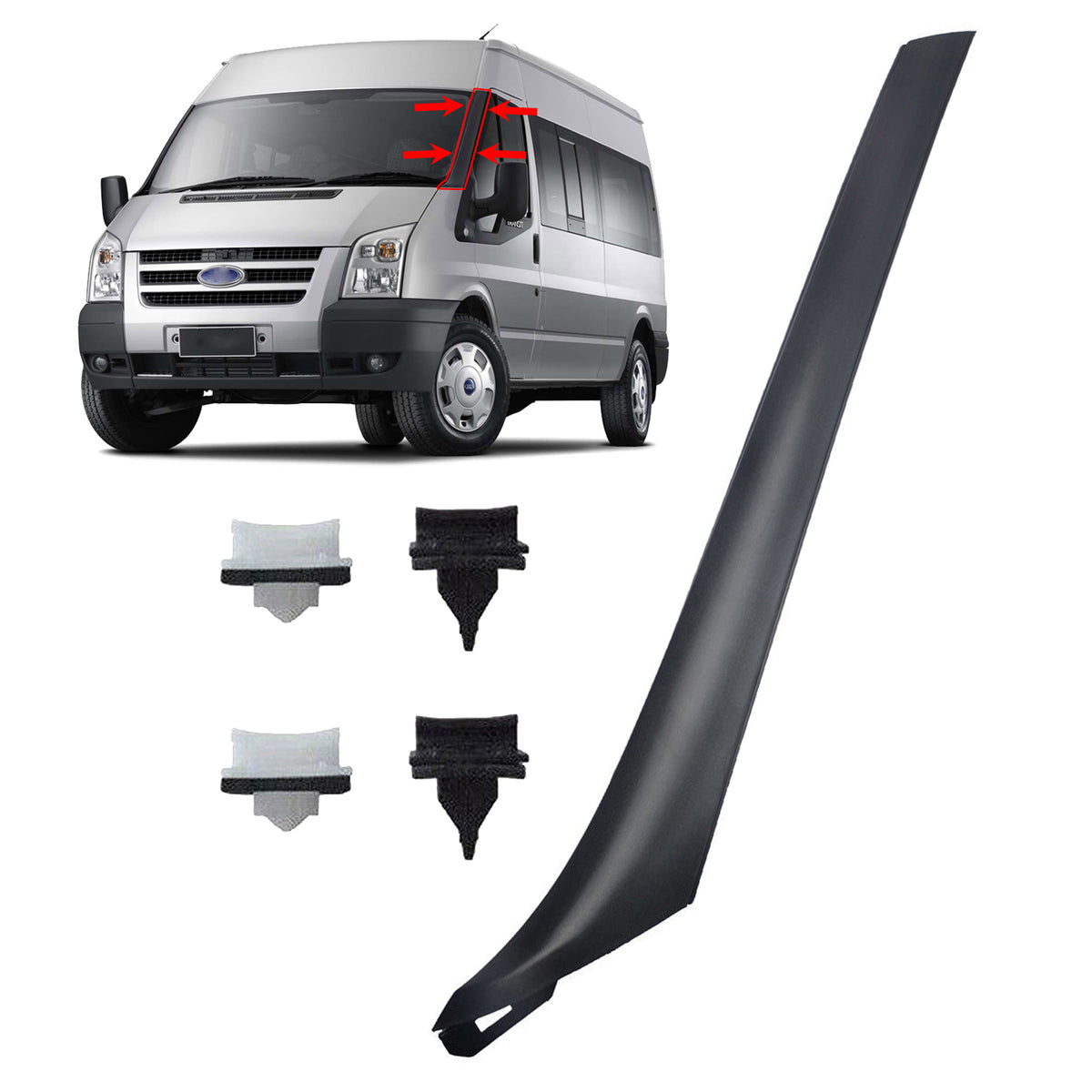 For Ford Transit MK7 Windshield Left Moulding Trim Windscreen 1755018 (2006+On) - Detail View - BUYDAY