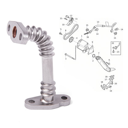 Turbo Lubrication Pipe for Land Rover Discovery Sport 2.0 2015+ 240HP LR025518 - Detail View - BUYDAY