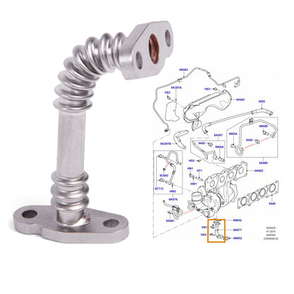 Turbo Lubrication Pipe for Land Rover Discovery Sport 2.0 2015+ 240HP LR025518 - Detail View - BUYDAY