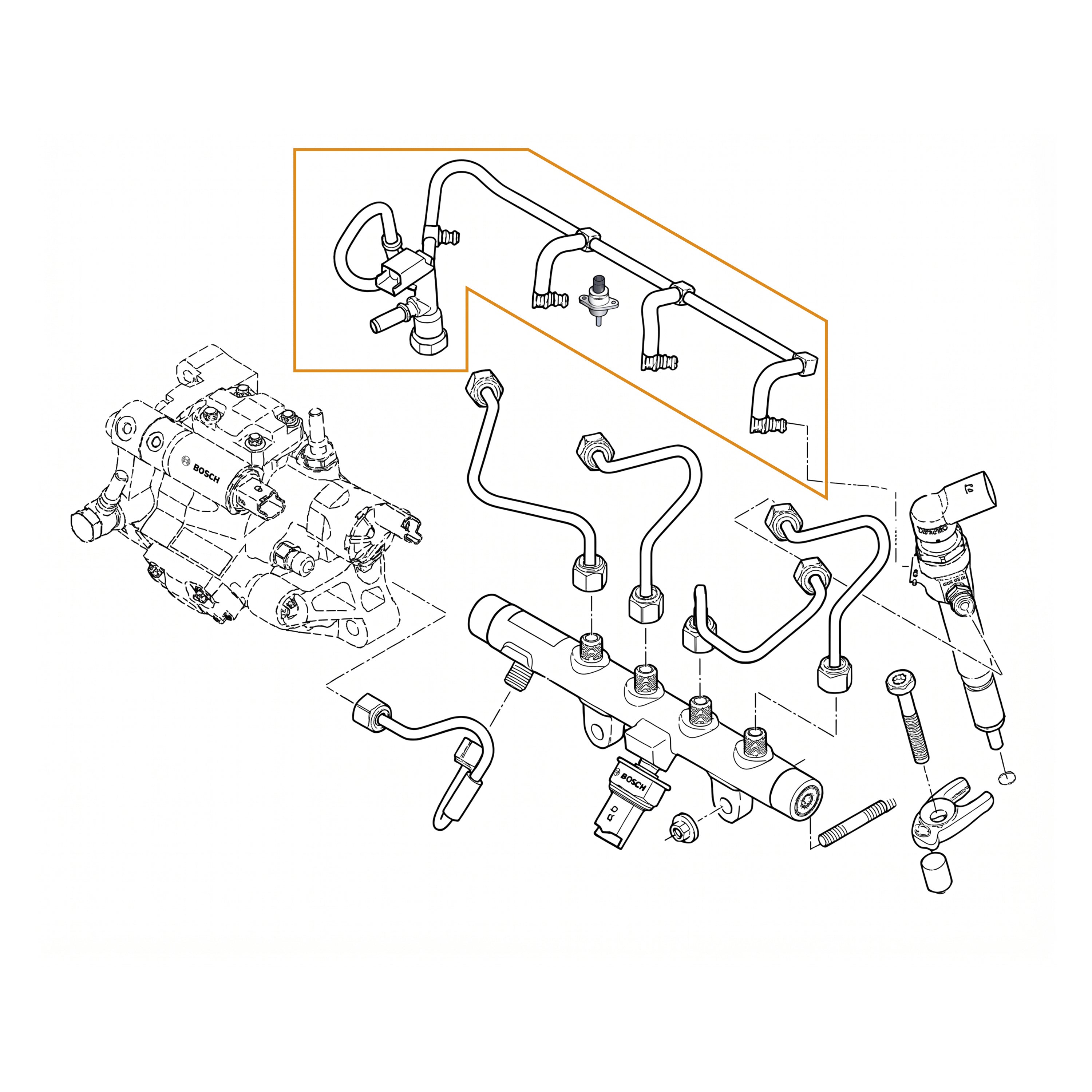 Owerflow Leak Off Return Pipe For Renault Clio Kangoo Megane Scenic 1.5DCI - Detail View - BUYDAY