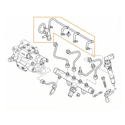 Owerflow Leak Off Return Pipe For Renault Clio Kangoo Megane Scenic 1.5DCI - Detail View - BUYDAY