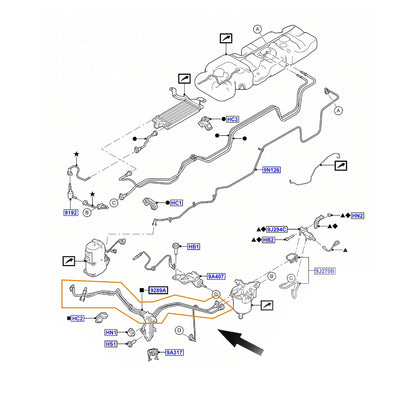 Fuel Line for Ford Transit V363 2.2 TDCI 2036836 1941225 BK319289AH - Detail View - BUYDAY