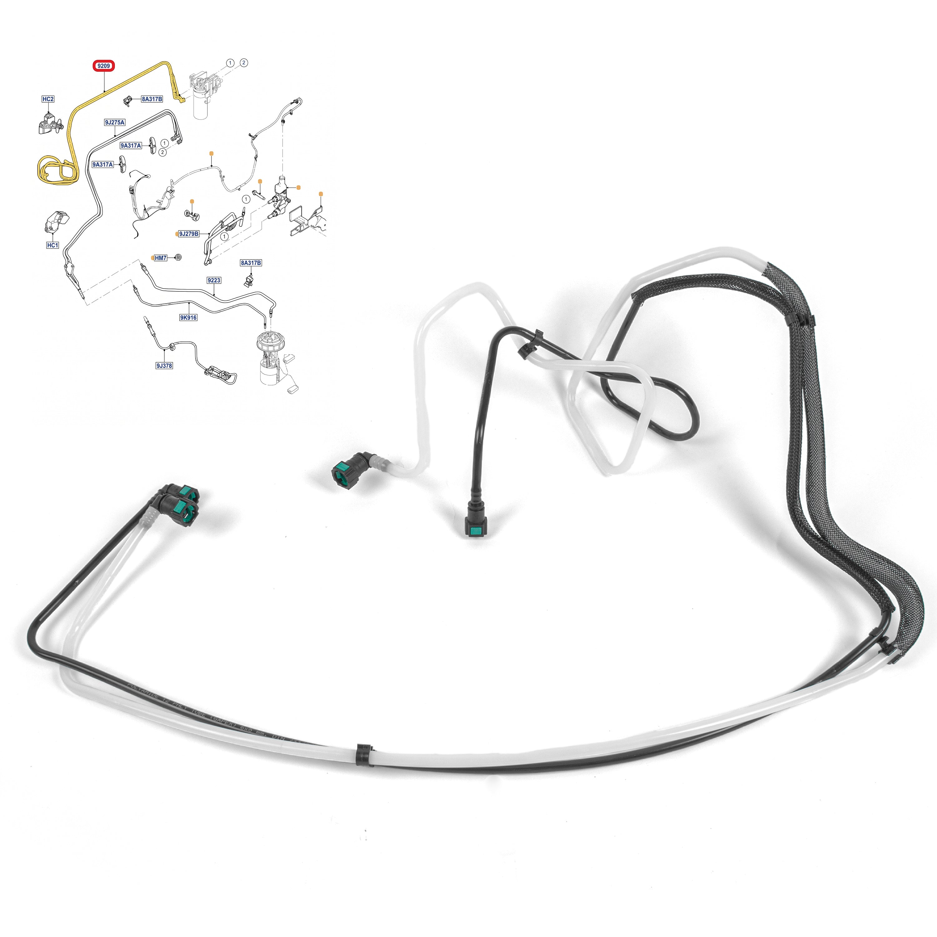 Fuel Line for Ford Transit 2.2 TDCi 1676167 6C119289BC 1436116 - Detail View - BUYDAY