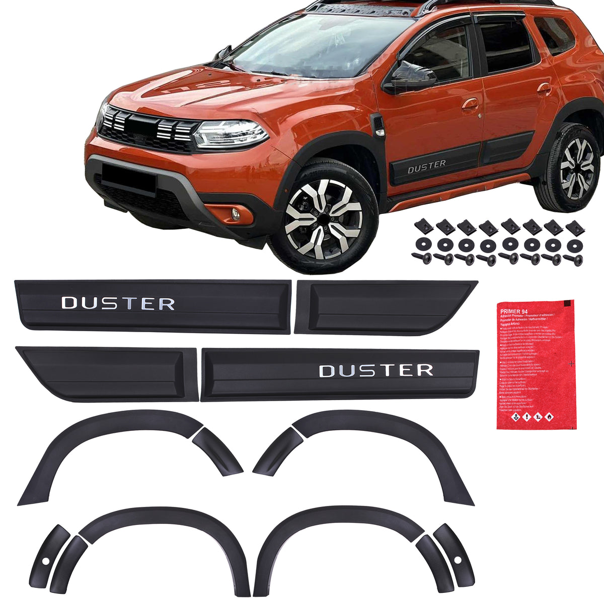 ABS Fender & Door Moulding Body Kit (18-23) For Dacia Duster Off-Road Model - BUYDAY Auto Parts