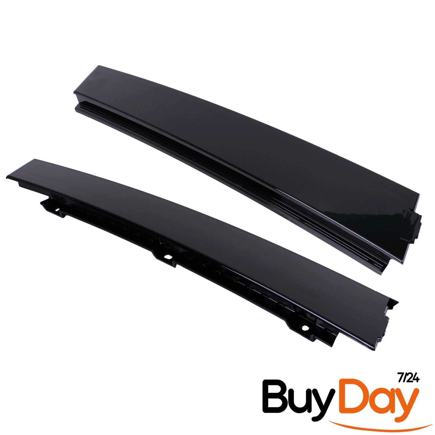 2 Piece Left Side B-Pillar Trim Cover Panel Set (Front &amp; Rear), N/S Passenger Side, Exterior Door Pillar Glossy Trim, Fits 5-Door Golf MK6 Models 2009-2013, 5K4837901A